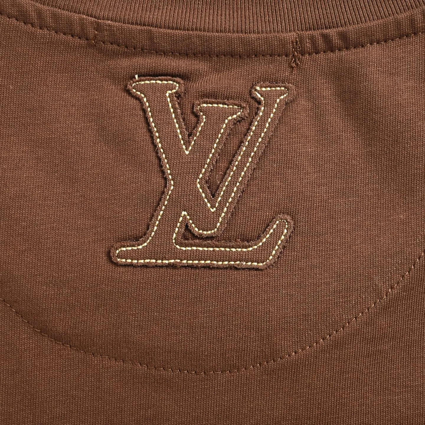 Louis Vuitton/Louis Vuitton laser patch embroidered logo short sleeve